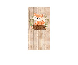 Painel De Festa Vertical 1,00 x 2,00 - Bosque Raposinha Cute 007