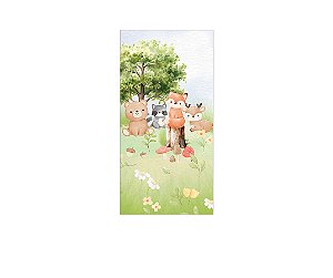 Painel De Festa Vertical 1,00 x 2,00 - Bosque Cute 016