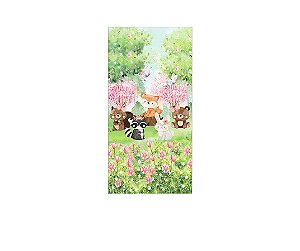Painel De Festa Vertical 1,00 x 2,00 - Bosque Animais Fofinhos 020