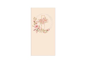 Painel De Festa Vertical 1,00 x 2,00 - Batizado Floral 022