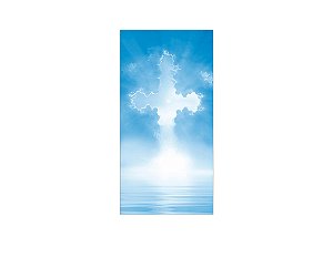 Painel De Festa Vertical 1,00 x 2,00 - Batizado Santo Anjo Céu Azul 023
