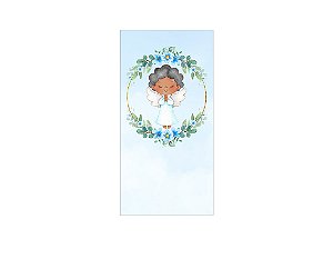Painel De Festa Vertical 1,00 x 2,00 - Batizado Anjinho Cute 044