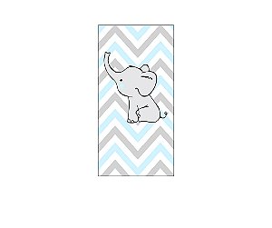Painel De Festa Vertical 1,00 x 2,00 - Chá de Bebê Elefante Cute 003