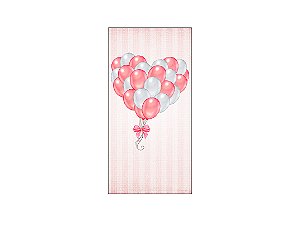 Painel De Festa Vertical 1,00 x 2,00 - Chá de Bebê Balões Rosas 014