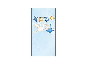 Painel De Festa Vertical 1,00 x 2,00 - Chá de Bebê Baby Azul 017
