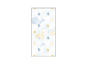 Painel De Festa Vertical 1,00 x 2,00 - Chá de Bebê Estrelinhas Azul e Amarelo 026