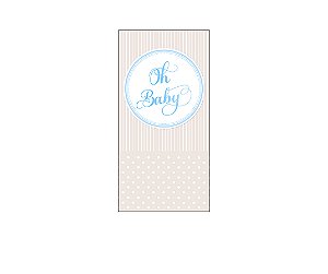 Painel De Festa Vertical 1,00 x 2,00 - Chá de Bebê Oh Baby Azul 044