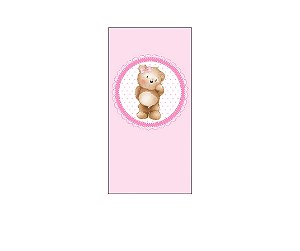 Painel De Festa Vertical 1,00 x 2,00 - Chá de Bebê Ursa Cute Rosa 059