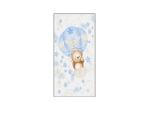 Painel De Festa Vertical 1,00 x 2,00 - Chá de Bebê Urso Baloeiro Aquarela 065