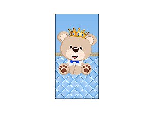 Painel De Festa Vertical 1,00 x 2,00 - Chá de Bebê Urso Principe Azul 066