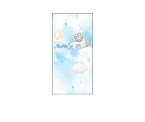 Painel De Festa Vertical 1,00 x 2,00 - Chá de Bebê Urso Aquarela 079