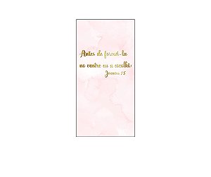 Painel De Festa Vertical 1,00 x 2,00 - Chá de Bebê Deus Te Escolheu Rosa 086