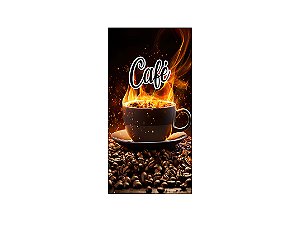 Painel De Festa Vertical 1,00 x 2,00 - Café em Chamas 009