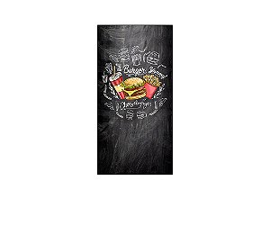 Painel De Festa Vertical 1,00 x 2,00 - Hambúrguer Chalkboard 013