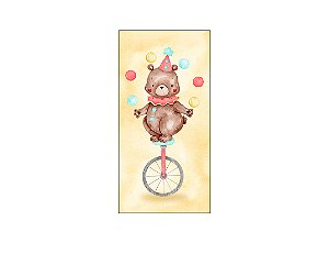 Painel De Festa Vertical 1,00 x 2,00 - Circo Urso Aquarela 015