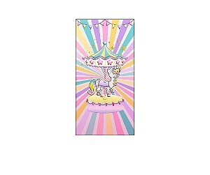 Painel De Festa Vertical 1,00 x 2,00 - Circo Candy Color 024