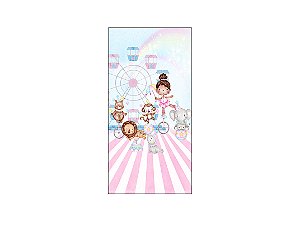 Painel De Festa Vertical 1,00 x 2,00 - Circo Bailarina Cute  031