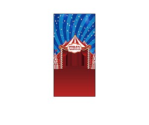 Painel De Festa Vertical 1,00 x 2,00 - Circo Clássico Vermelho e Azul 054