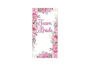 Painel De Festa Vertical 1,00 x 2,00 - Team Bride Floral Rosa 008