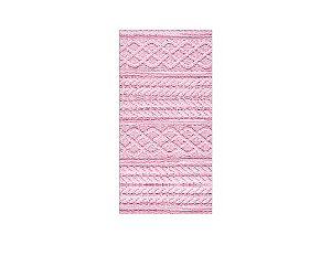 Painel De Festa Vertical 1,00 x 2,00 - Efeito Textura Tricô Trançado Rosa 019