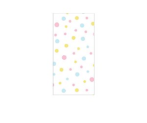Painel De Festa Vertical 1,00 x 2,00 - Branco com Poás 023