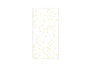 Painel De Festa Vertical 1,00 x 2,00 - Branco com Poás Amarelo 024