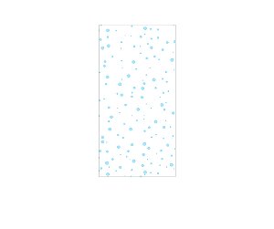 Painel De Festa Vertical 1,00 x 2,00 - Branco com Poás Azul 025