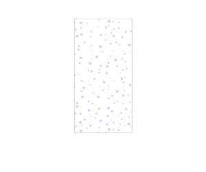 Painel De Festa Vertical 1,00 x 2,00 - Branco com Poás Lilás 027