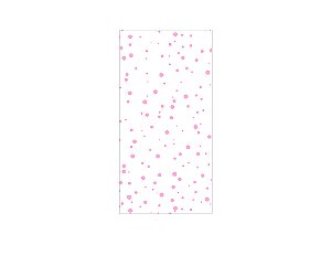 Painel De Festa Vertical 1,00 x 2,00 - Branco com Poás Rosa 028