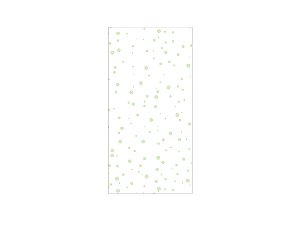 Painel De Festa Vertical 1,00 x 2,00 - Branco com Poás Verde 029