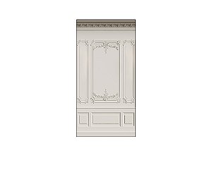 Painel De Festa Vertical 1,00 x 2,00 - Parede Boiserie Branco 002