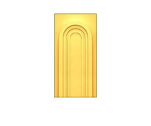 Painel De Festa Vertical 1,00 x 2,00 - Parede Arco Portal com Curvas Amarelo 003