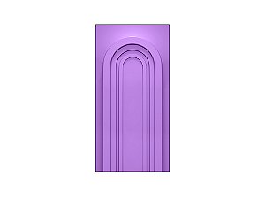 Painel De Festa Vertical 1,00 x 2,00 - Parede Arco Portal com Curvas Roxo 011
