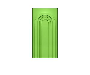 Painel De Festa Vertical 1,00 x 2,00 - Parede Arco Portal com Curvas Verde Médio 012