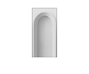 Painel De Festa Vertical 1,00 x 2,00 - Parede Arco Portal Curvas Finas Brancas 029