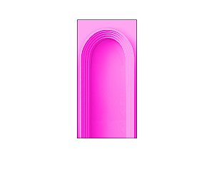Painel De Festa Vertical 1,00 x 2,00 - Parede Arco Portal Curvas Finas Pink 031