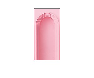Painel De Festa Vertical 1,00 x 2,00 - Parede Arco Portal Curvas Finas Rosa 032