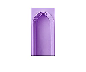 Painel De Festa Vertical 1,00 x 2,00 - Parede Arco Portal Curvas Finas Roxo 034