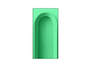 Painel De Festa Vertical 1,00 x 2,00 - Parede Arco Portal Curvas Finas Verde 035