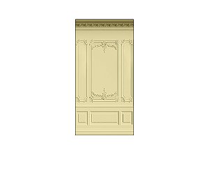 Painel De Festa Vertical 1,00 x 2,00 - Parede Boiserie Amarelo 037