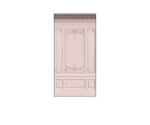 Painel De Festa Vertical 1,00 x 2,00 - Parede Boiserie Rose 039