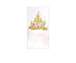 Painel De Festa Vertical 1,00 x 2,00 - Castelo Dourado Era Uma Vez 011