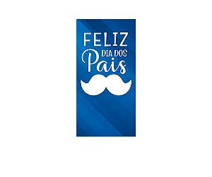 Painel De Festa Vertical 1,00 x 2,00 - Dia dos Pais Azul Bigode 024