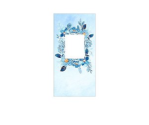 Painel De Festa Vertical 1,00 x 2,00 - Dia das Mães Floral Azul 090