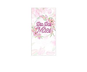 Painel De Festa Vertical 1,00 x 2,00 - Dia das Mães Flores Rosas 092