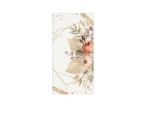Painel De Festa Vertical 1,00 x 2,00 - Dia das Mães Flores Bege 093
