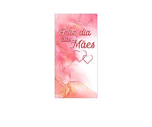 Painel De Festa Vertical 1,00 x 2,00 - Dia das Mães Corações Rosas 095