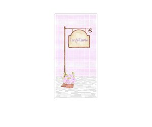 Painel De Festa Vertical 1,00 x 2,00 - Confeitaria Patisserie Lilás 002