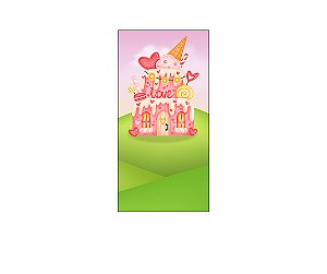 Painel De Festa Vertical 1,00 x 2,00 - Casinha de Doces Rosa 003