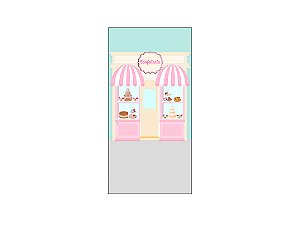 Painel De Festa Vertical 1,00 x 2,00 - Confeitaria Rosa Suave 009